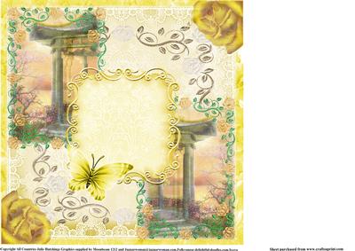 Golden Rose 8x8 Insert