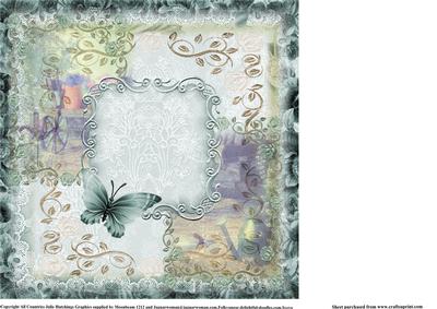 Insert to Compliment Teal Garden Rose