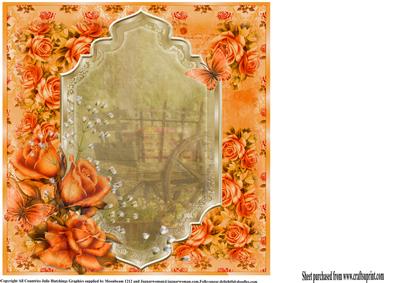 Orange Rose Insert