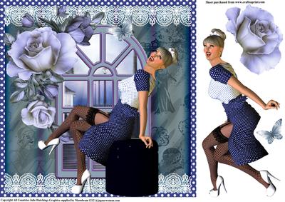 Vintage Style Polka Dot Pin Up Topper