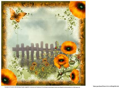 Golden Poppy Field Insert
