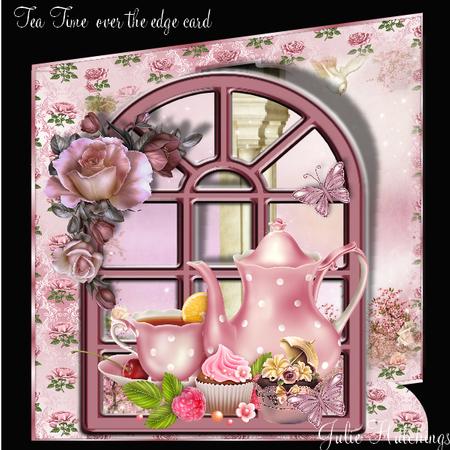 Tea and Cake Over the Edge Card Kit