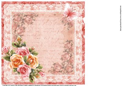Glowing Roses Wishing Well Insert