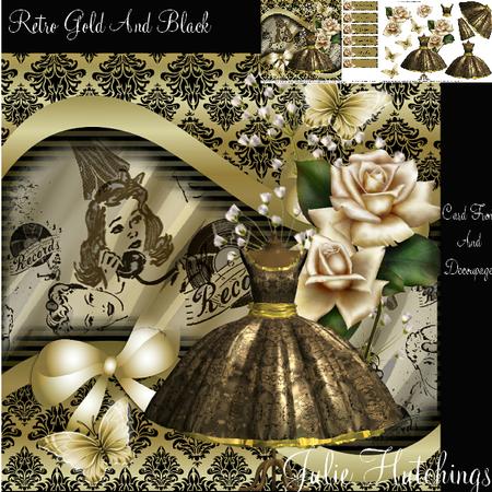 Retro Gold and Black Card Front Kit