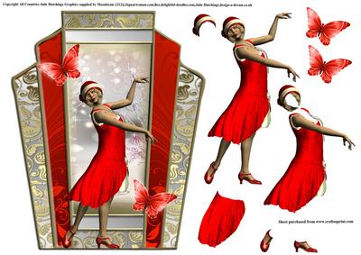 Art Deco Christmas Flapper Topper
