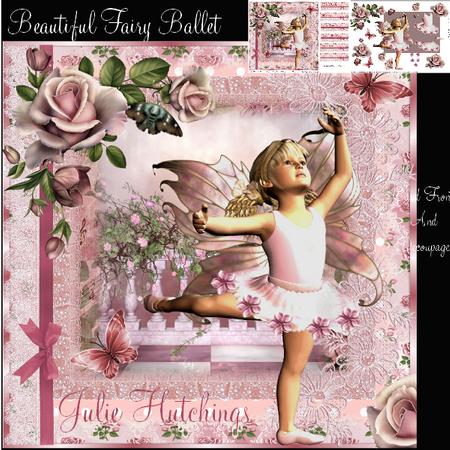 Beautiful Fairy Ballet Card Front Kit