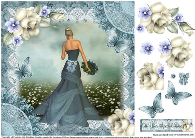 Beauty in a Teal Dress Topper