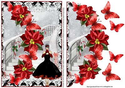 Gorgeous Poinsettia Flutters Topper