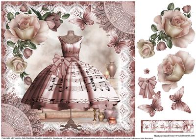 Vintage Style Pink Music Dress