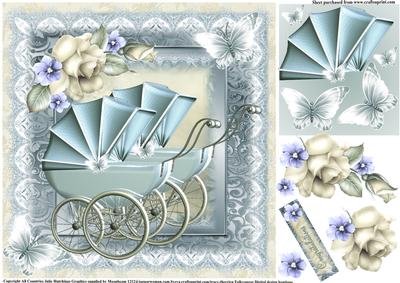 Retro Twins Baby Boy Topper