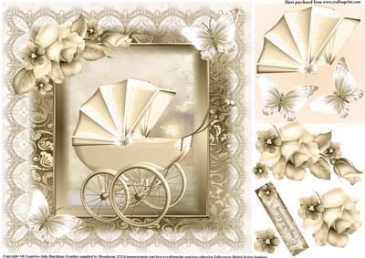 Beautiful Vintage Baby Pram in Neutral Colours