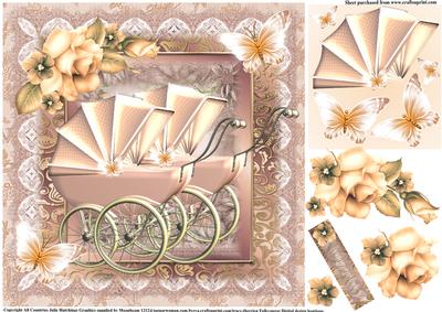 Twin Girls Baby Pram Topper