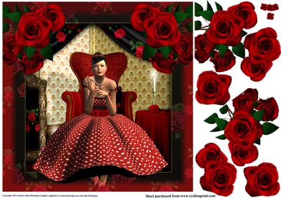 Beautiful Red Rose Topper