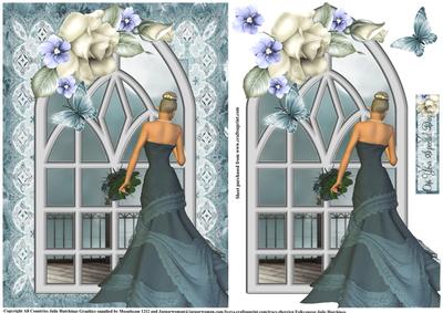 Beautiful Teal Dress Window Topper
