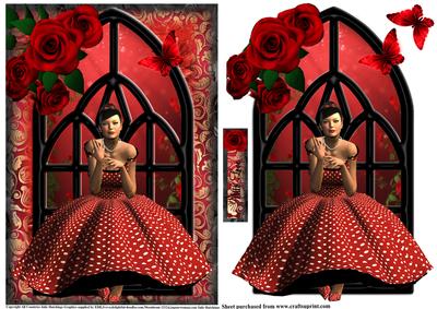 Beautiful Red Rose by the Window