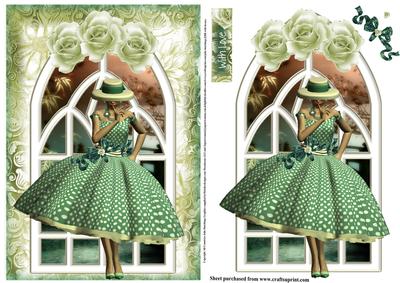 The Polka Dot Green Dress Window