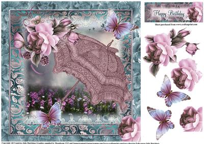 Pink Parasol Topper