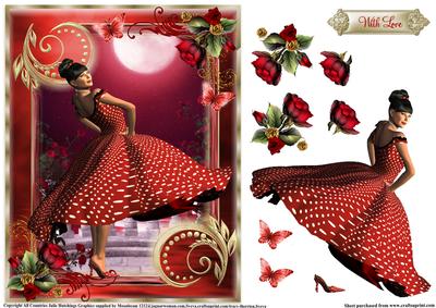 Gorgeous Rose in the Moonlight