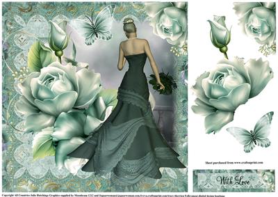 Teal Rose Beauty Topper