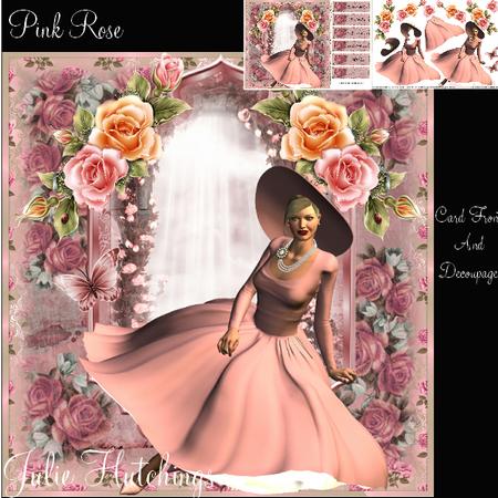 Beautiful Pink Rose Seated