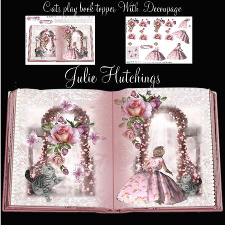 Cats Play Book Style Topper Kit