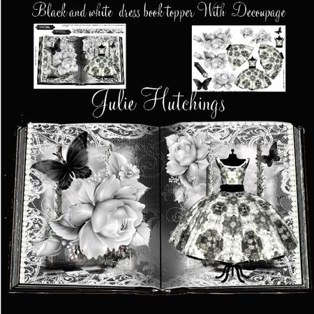 Black and White Dress Book Style Topper Kit
