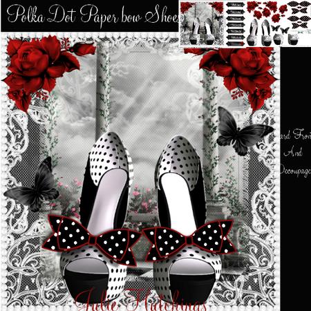Beautiful Polka Dot Shoes with Paper Bow