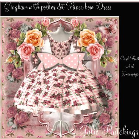 Beautiful Gingham Dress with Paper Bow