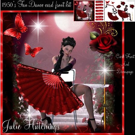Valentine Fan Dance Card Front Kit