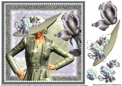 Gorgeous Vintage Rose Hat Beauty