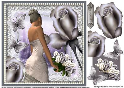 Pearls Lace and Silk Roses Bride Topper