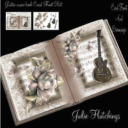 Guitar Music Book Style Card Front Kit