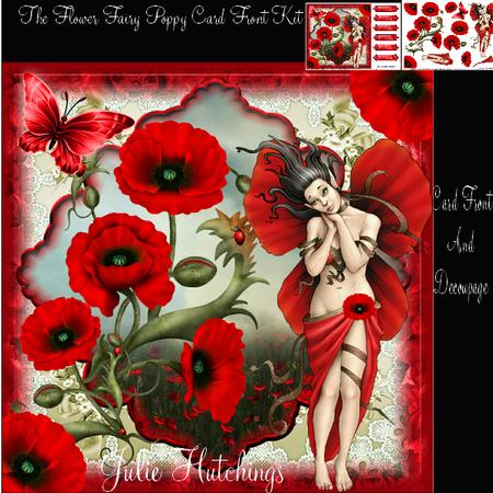 The Flower Fairy Poppy Card Front Kit