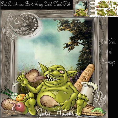 Eat,drink and Be Merry Card Front Kit