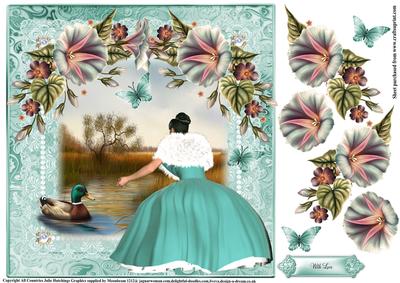 1950's Style Feeding the Ducks Topper