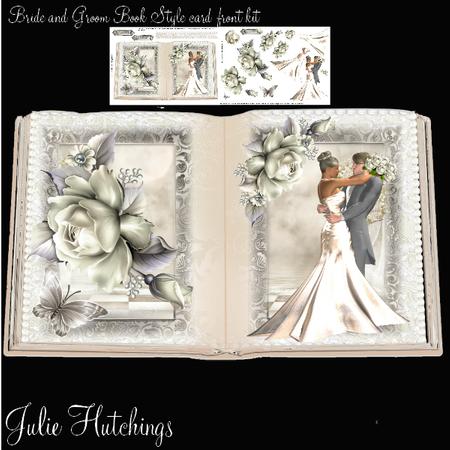 The Bride and Groom Book Style Card Front