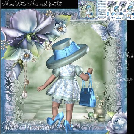 Mummy's Little Miss Card Front Kit