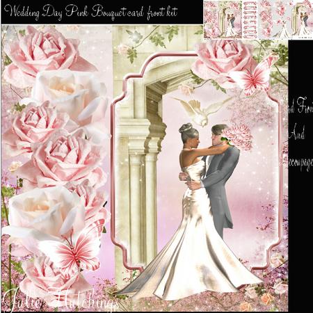 Wedding Day the Pink Bouquet Card Font Kit