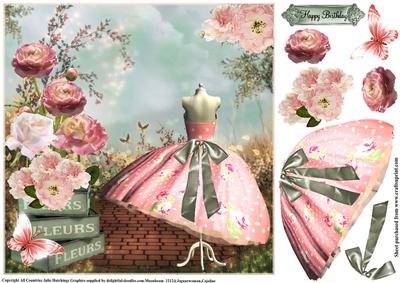 Vintage Ladies Fleur Dress Topper
