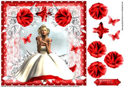 Beautiful Lady in White 1950's Style Topper