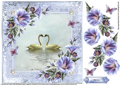 Beautiful Love Swans Topper