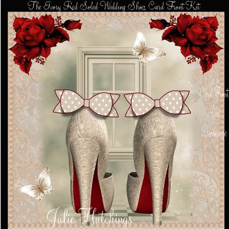 The Ivory and Red Soled Paper Bow Shoes