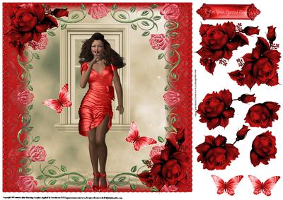 Vintage Pin Up Scarlet