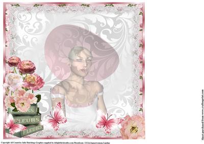 Insert to Compliment Beauty in a Pink Hat