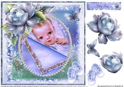 Retro Cut Baby Boy Topper