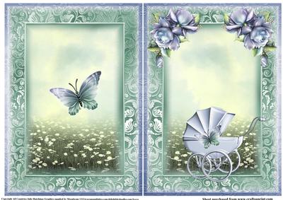 Insert to Compliment Baby Boy Pram Topper