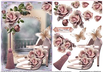 Pink Rose Shimmer Shoes Topper