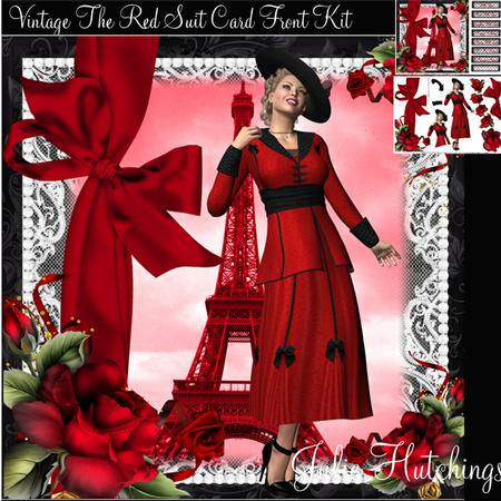 Vintage Paris Fashion Card Front Kit