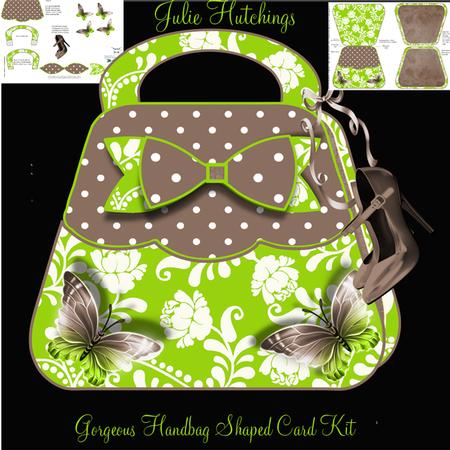 Gorgeous Chocolate and Lime Handbag Shaped Card Kit