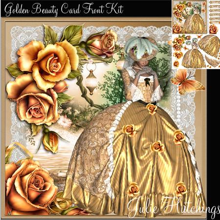 Beautiful 18th Century Golden Beauty Card Front